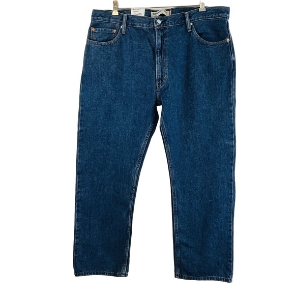 Mens 42x30 Levis 505 Straight Fit Jeans Medium Blue Stonewash NWT - Picture 1 of 9